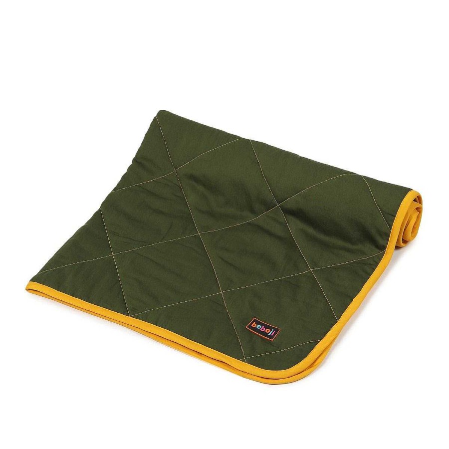 Cats Beboji Cat Bedding | Beboji Blanket For Dogs And Cats - Mustard/Green