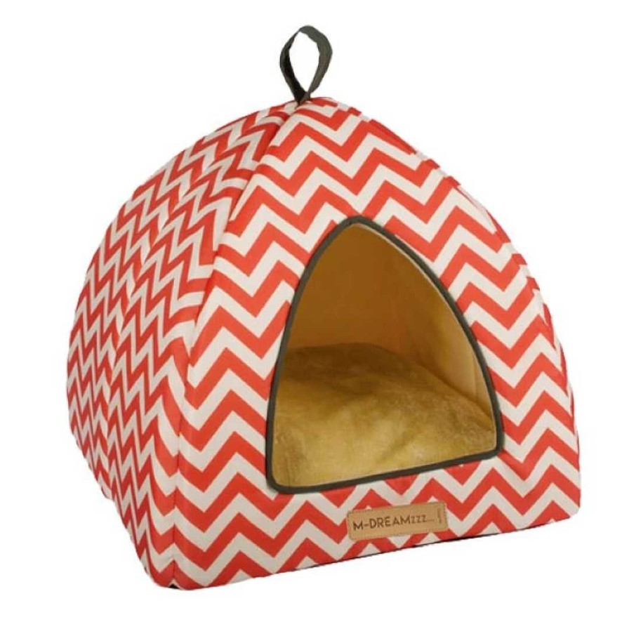 Cats M-Pets Cat Bedding | M-Pets Tipi - Tasmania Red & White