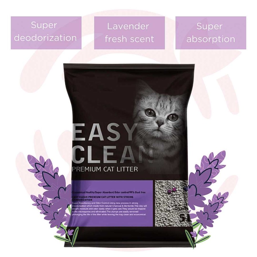 Cats Emily Pets Cat Litter | Emily Pets Premium Bentonite Cat Litter - Fresh Scented Lavender