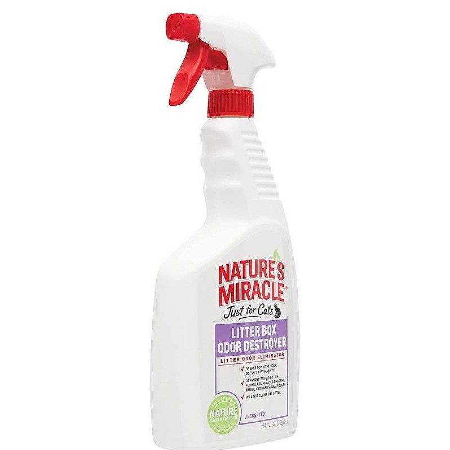 Cats Nature’s Miracle Cleaners & Deordorisers | Nature'S Miracle - Cats Litter Box Odor Remover - Scented (24 Oz / 709Ml)